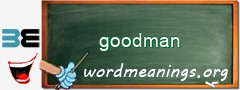 WordMeaning blackboard for goodman